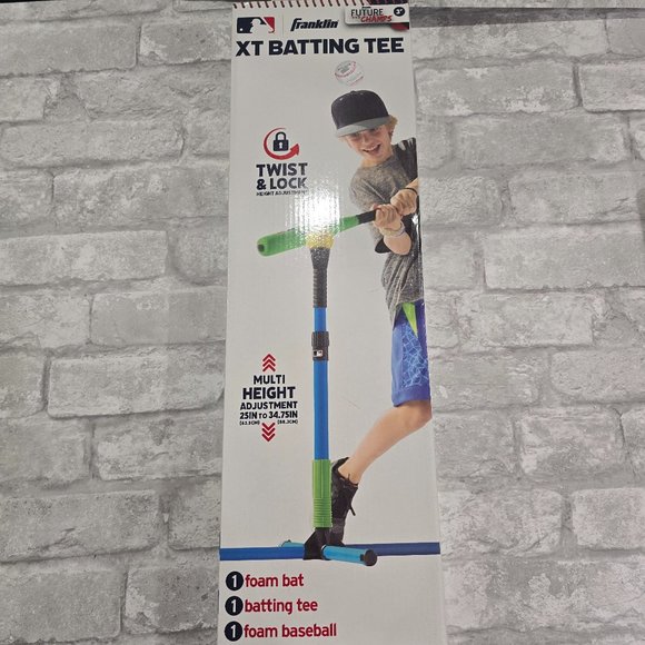Franklin Sports Youth Batting Tee Adjustable Height 23"- 33" Inches - Picture 1 of 10